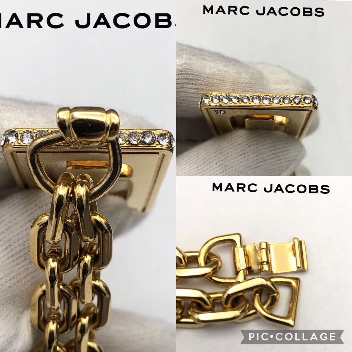 MARC JACOBS マーク　ジェイコブス　ラインストーン　ネックレス　ゴールド