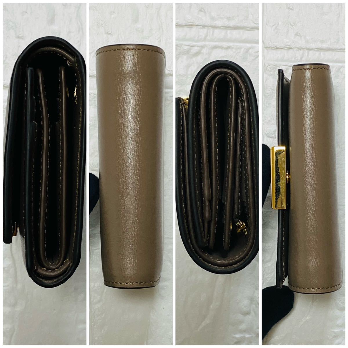 新品同様】 FENDI フェンディ ウェイ マイクロ 三つ折り財布 レザー