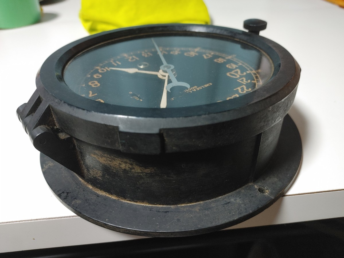 CHELSEA CLOCK CO. BOSTON 手巻き 船舶時計 U.S. 動作品 アンティーク ビンテージ ミリタリー 雑貨 時計 watch チェルシークロック _画像8