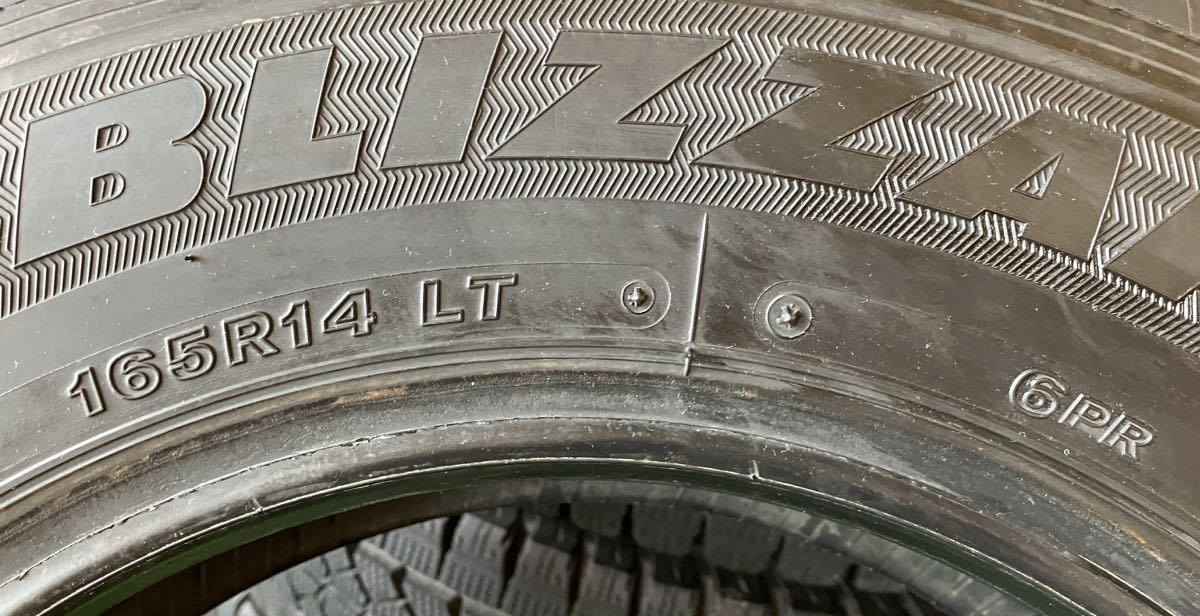 ★165R14 LT 6PR 4本Set ブリヂストン BRIDGESTONE BLIZZAK VL1 2018年製 約8.5mm程度 バリ溝 スタッドレスタイヤ 中古 ★送料無料_画像10