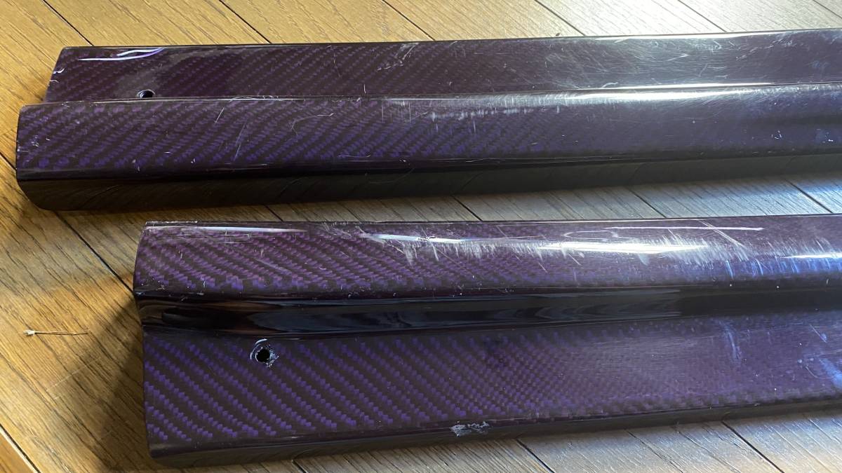ワンオフ 特注品 「紫カーボン スカッフプレート」 マツダ RX-7 FD3S_画像6