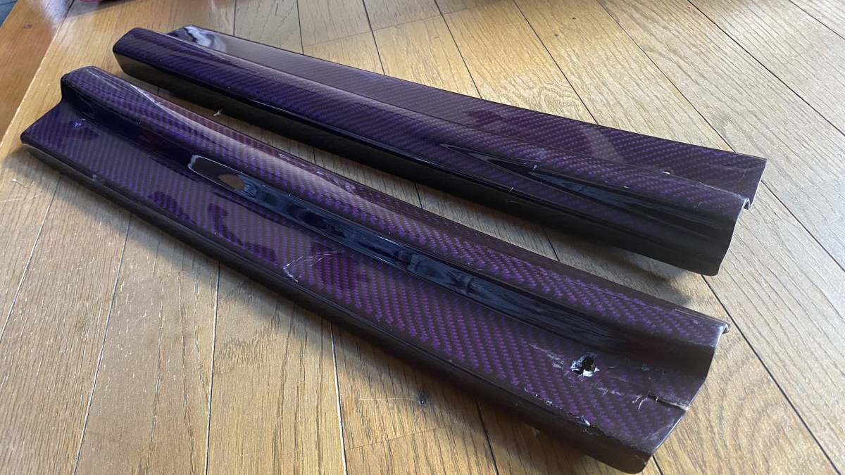 ワンオフ 特注品 「紫カーボン スカッフプレート」 マツダ RX-7 FD3S_画像1