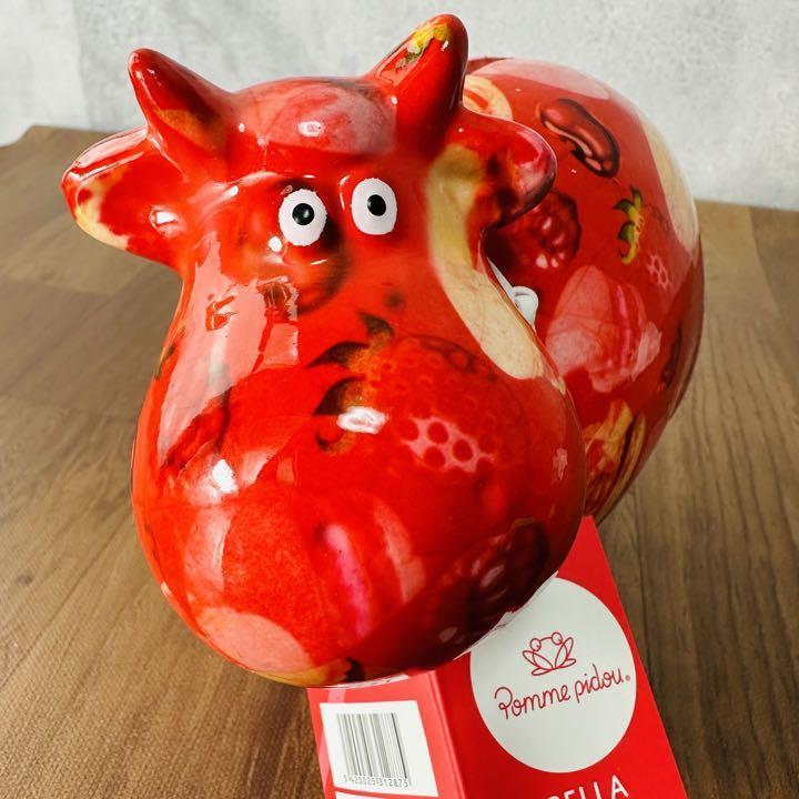 1円～pomme-pidou ポム・ピドウ BELLA 牛 貯金箱 カラフル　pomme-pidou 置物 インテリア cow カウ 動物 希少 レア 苺 マカロン ベリー_画像6