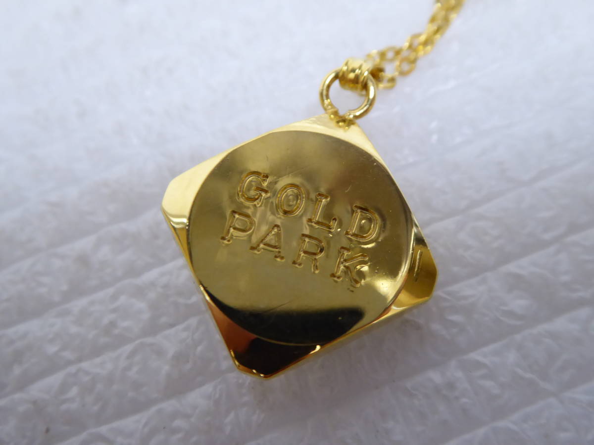 GOLD PARK ゴールドパーク 砂金入り ゴールドカラー ペンダント ネックレス 約44cm 約6.6g アクセサリー 定形外郵便全国一律300円 B1-a_画像3