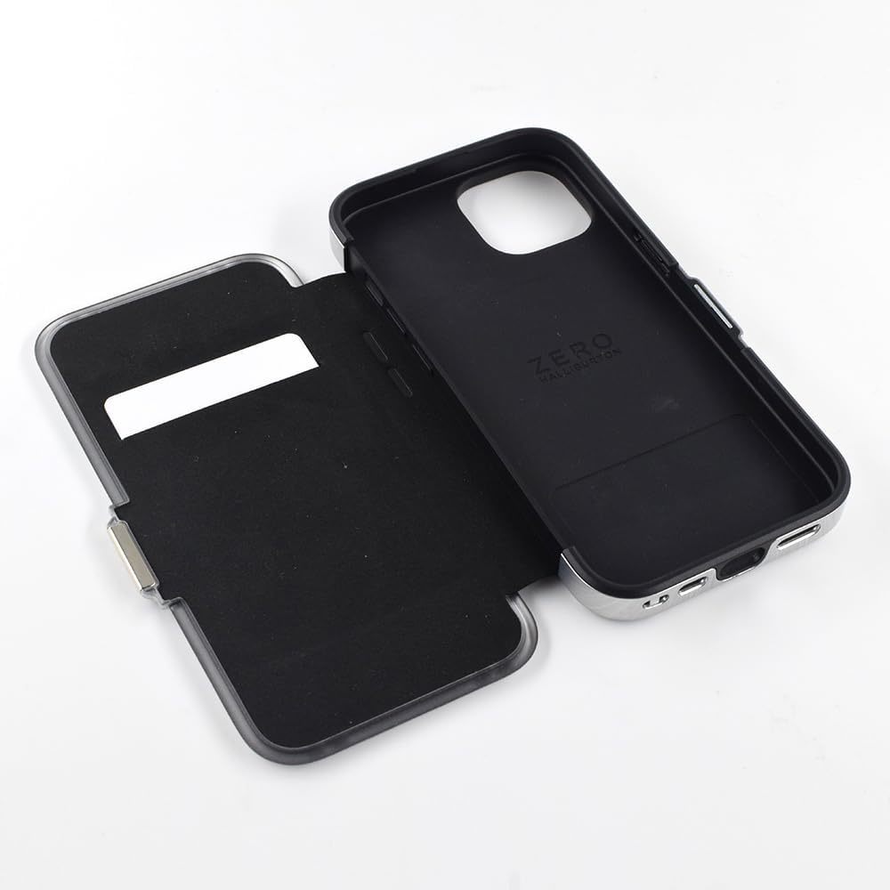 ブラック 手帳型 iPhone 15 Pro ZERO HALLIBURTON Hybrid Shockproof Flip Case ケース カバー MagSafe対応 ストラップホルダー付属_画像5