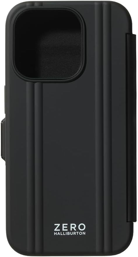 ブラック 手帳型 iPhone 15 Pro ZERO HALLIBURTON Hybrid Shockproof Flip Case ケース カバー MagSafe対応 ストラップホルダー付属_画像3