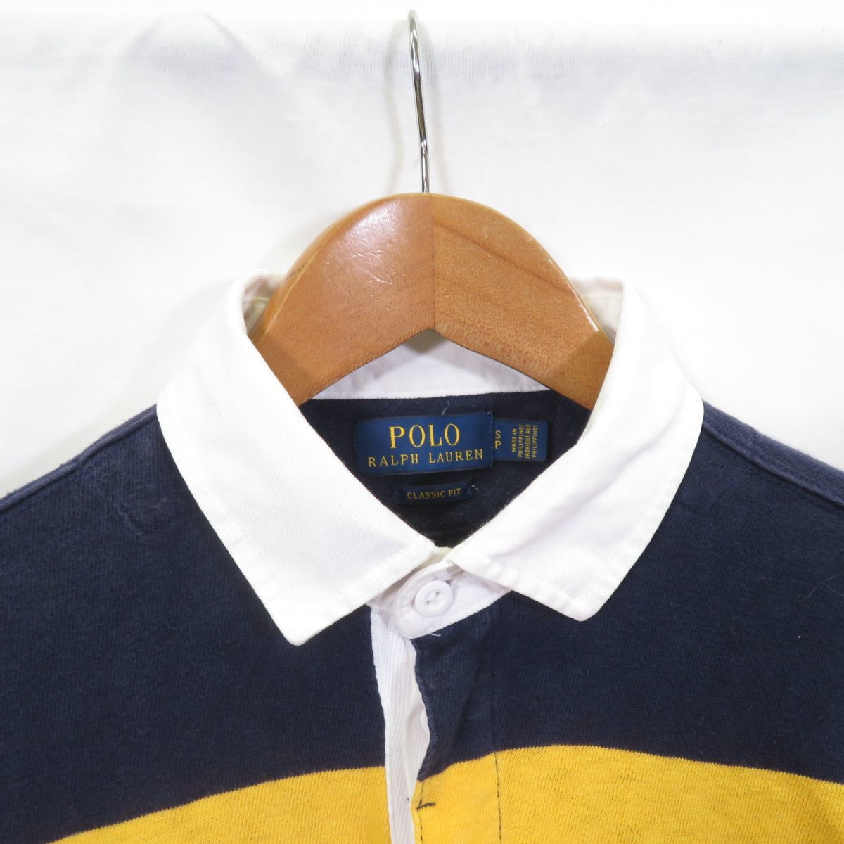 POLO RALPH LAUREN エンブレム スカル刺繍 ラガーシャツ sizeS/ラルフローレン　0905_画像2