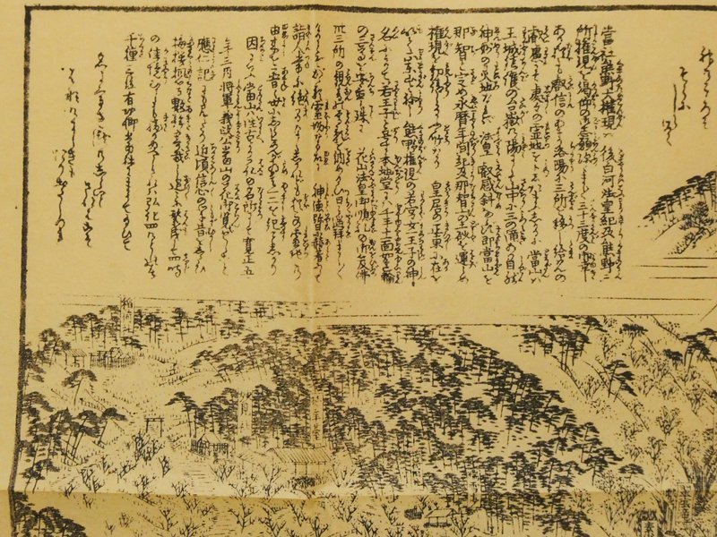 ♯貴重 江戸期 近江介原在照画 洛陽正東山那智若王子社地全図 弘化4年(1847年) 木版刷物 京都東山 社頭図 原在照 古地図 古書 古文書の画像4