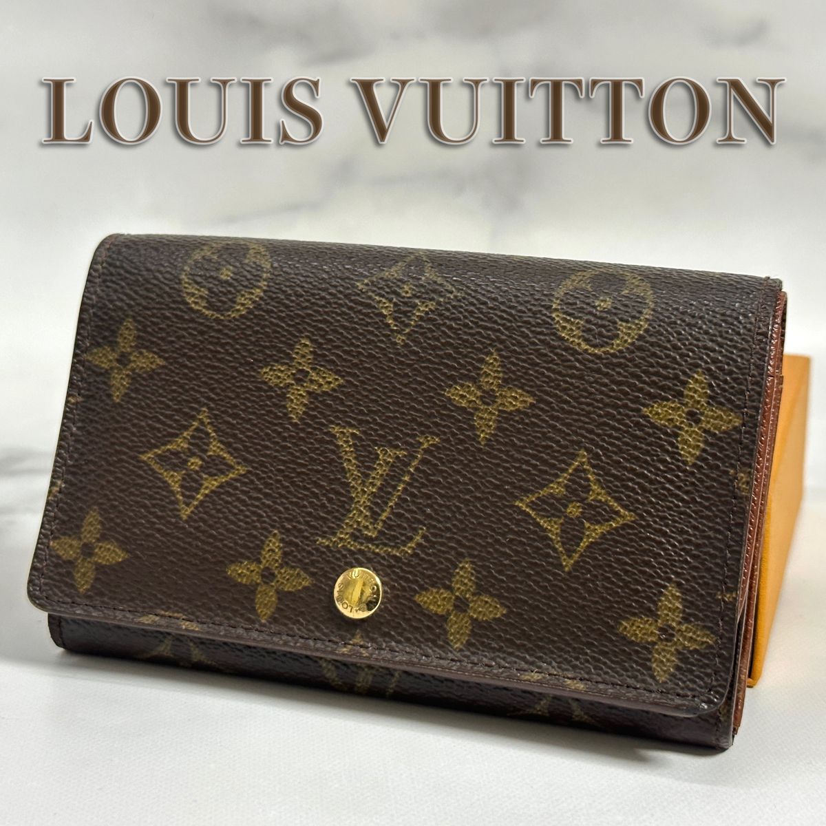 ルイヴィトン LOUIS VUITTON 折財布 モノグラム トレゾール L字