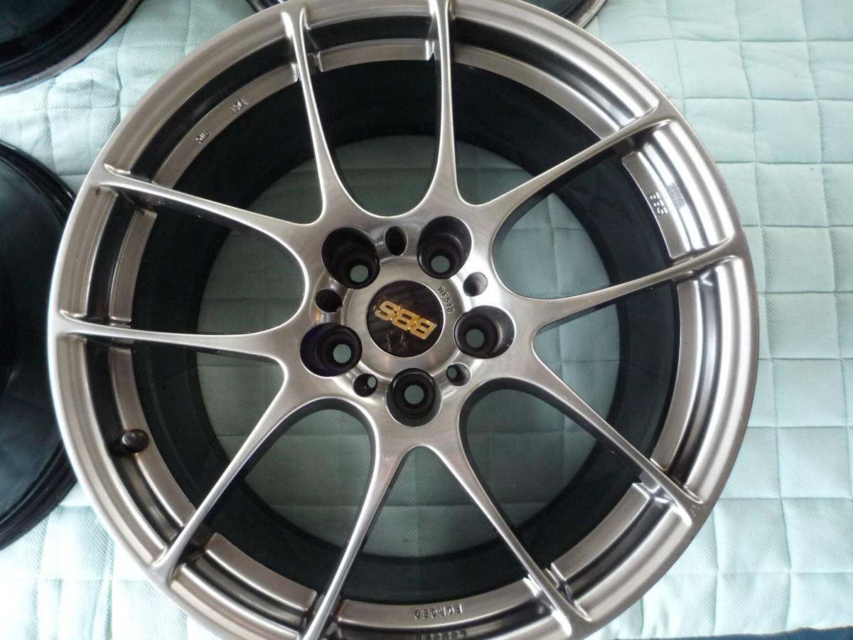 GXPA16 BBS RF518 超軽量 18×8.5 IS38 5/114.3 4枚 トヨタハブリング付きの画像2