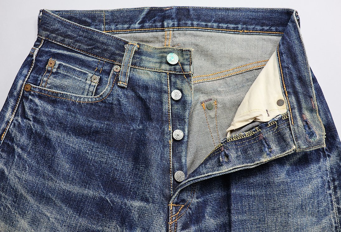 DENIME ( Denime ) OFF SET XX MODEL / офсет XX модель Denim брюки кожа patch w29 / джинсы 