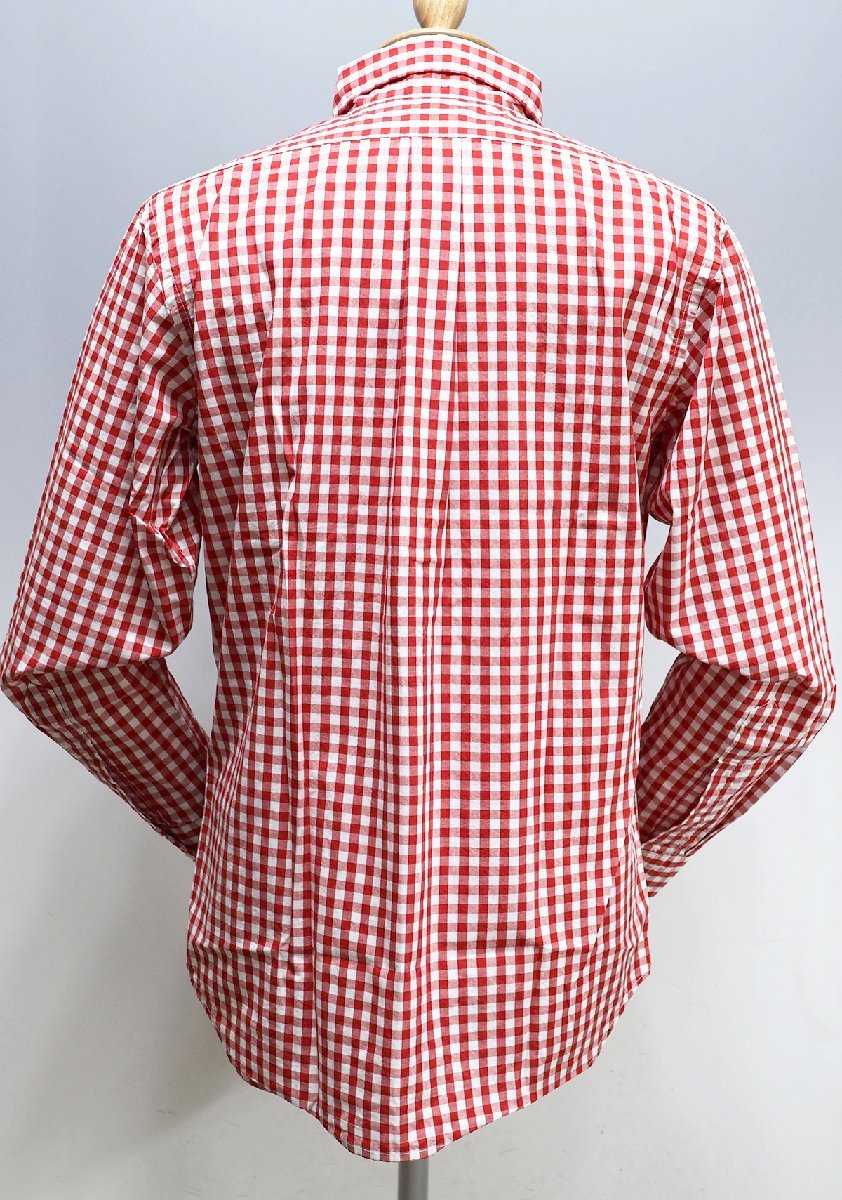 Workers K&T H MFG Co (ワーカーズ) Modified BD Shirt / ボタンダウンシャツ 未使用品 Red Gingham Broad Cloth size 15 /ブロードクロス_画像3