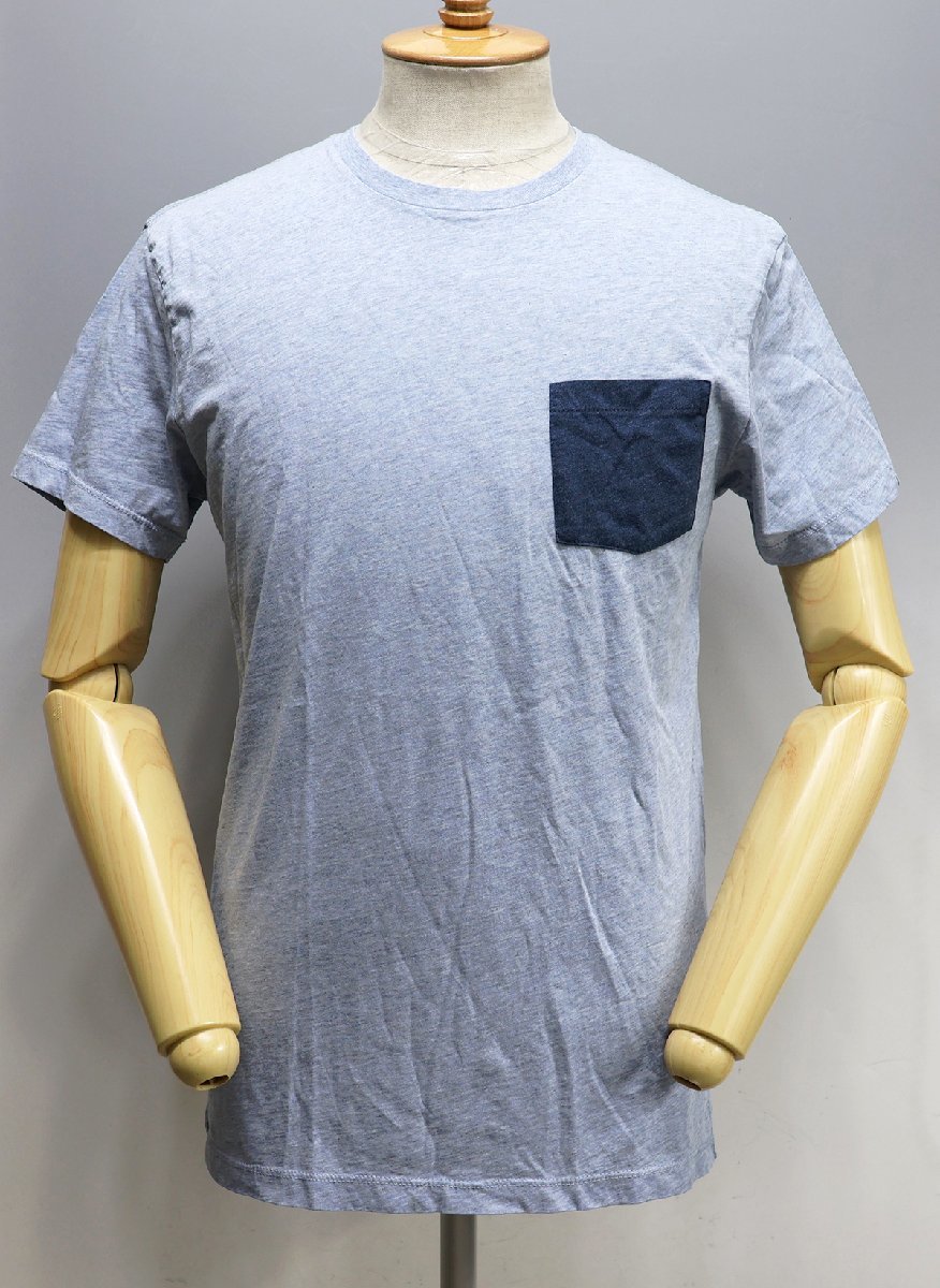 J.CREW (ジェイクルー) Slim Contrast Pocket Tee / ウォッシュド コントラスト ポケットTシャツ #53623 未使用品 ブルー size M_画像1
