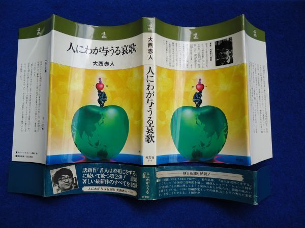 ◆2 　人にわが与うる哀歌　大西赤人　/ 光文社 1978年,初版,カバー,帯付　本文イラスト 真鍋博_画像2