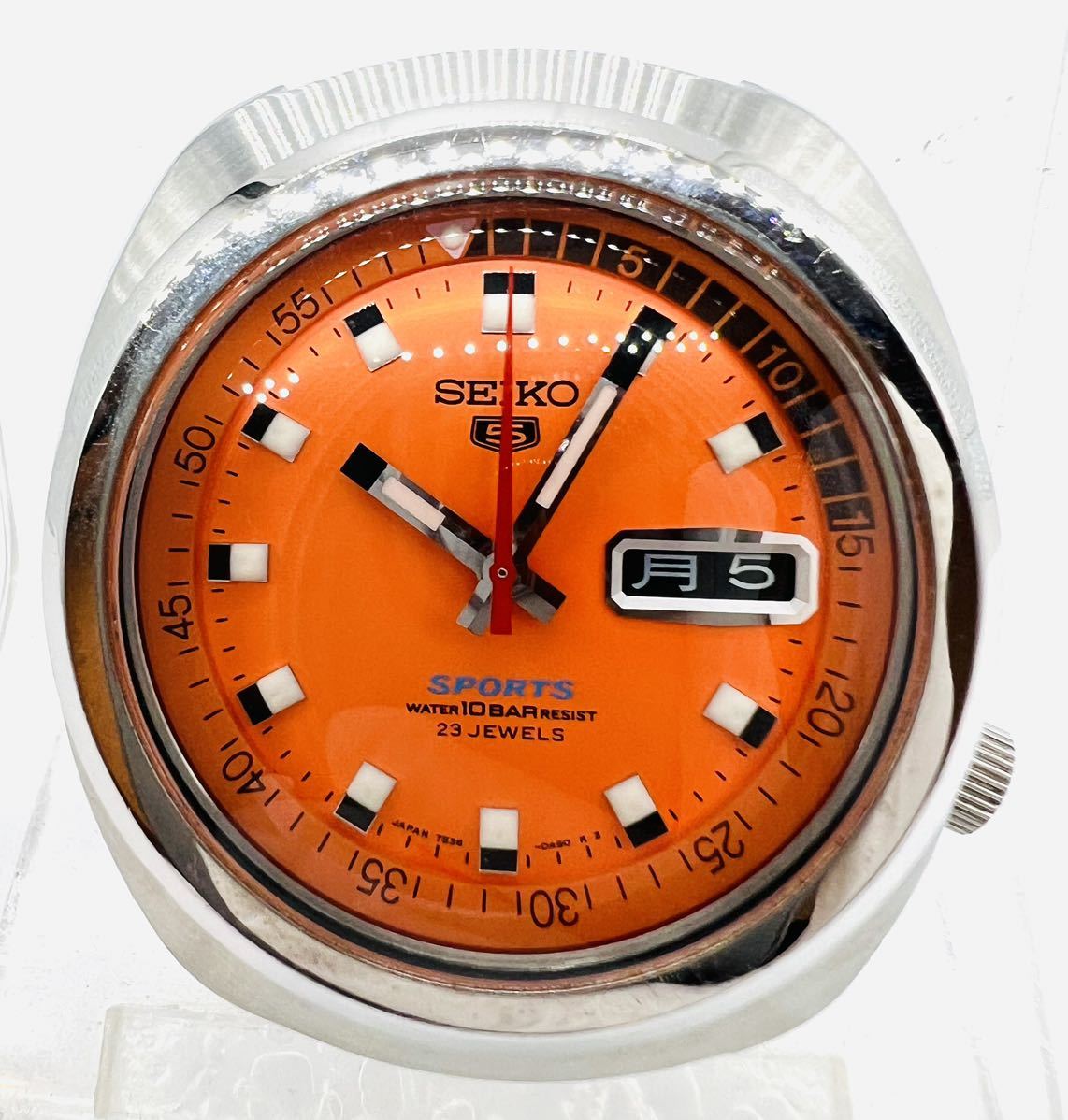 中古】 新品未使用 seiko5 sports GMT ネイビー ＳＢＳC００３ 腕時計