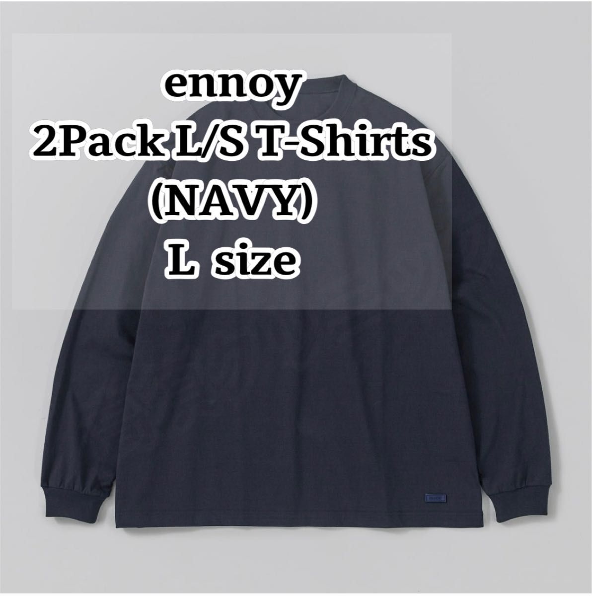 期間限定送料無料】 ENNOY 2Pack Mサイズ (BLACK) T-Shirt L/S