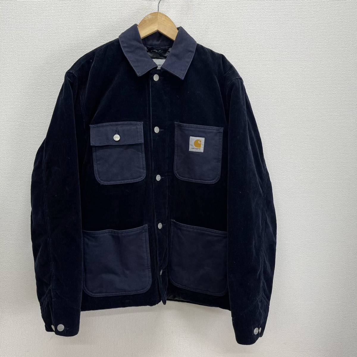 人気コーデュロイ】CarharttWIP ワンポイント刺繍ロゴ古着内ライナー-