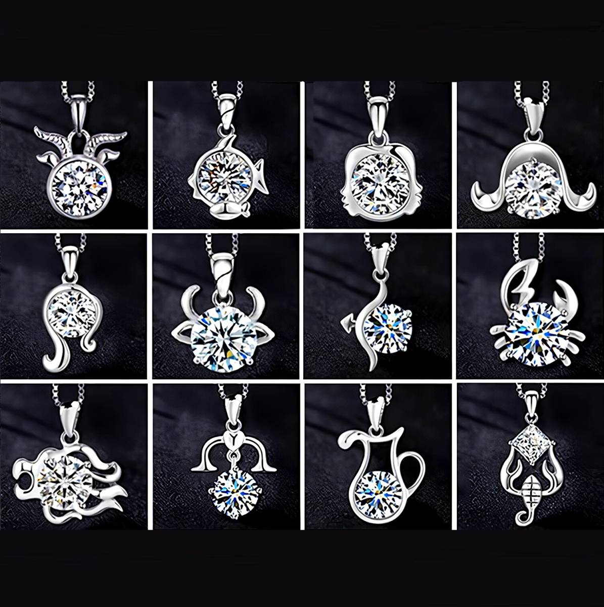  new goods 1 jpy ~* free shipping *.... seat 1-2 month diamond star seat ak Area s platinum finish 925 silver necklace birthday present summer gift domestic sending 