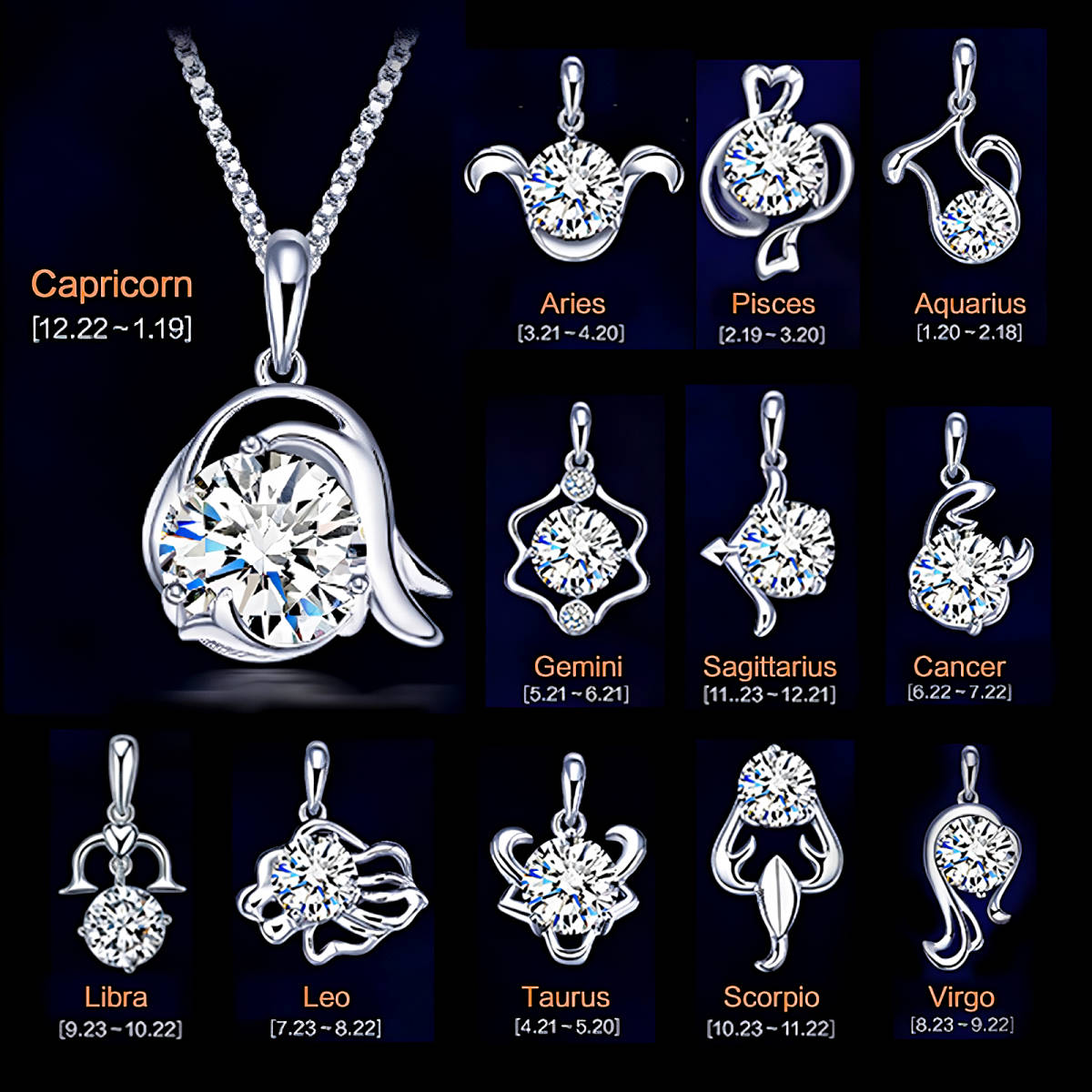  new goods 1 jpy ~* free shipping *.... seat 1-2 month diamond star seat ak Area s platinum finish 925 silver necklace birthday present summer gift domestic sending 