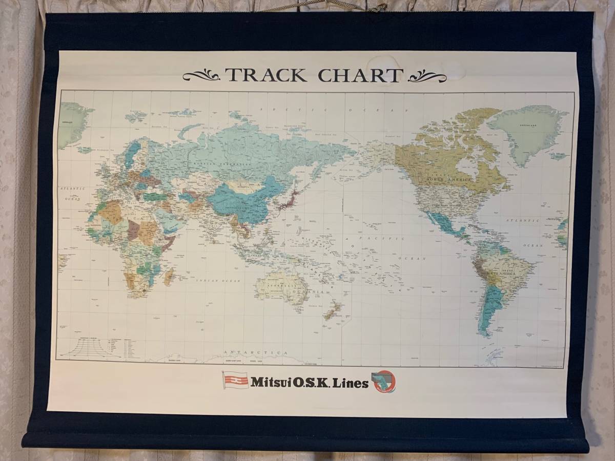 世界地図 Mitsui O.S.K.Line Track Chart 非売品
