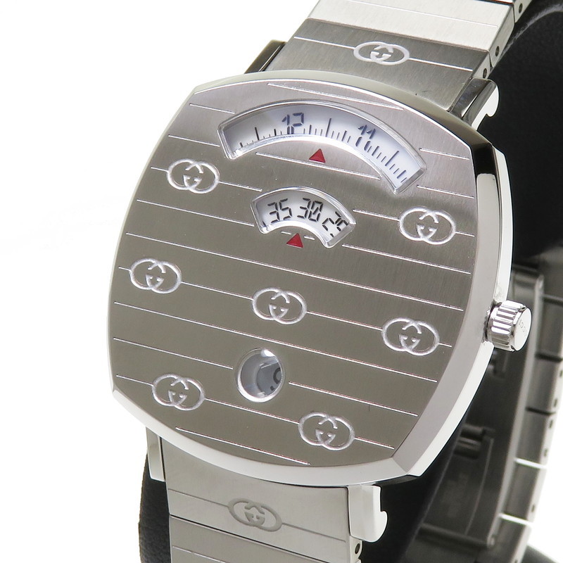 大割引 GUCCI/グッチ ユニセックス 白 クオーツ ステンレススチール 腕時計 YA157401 女性用