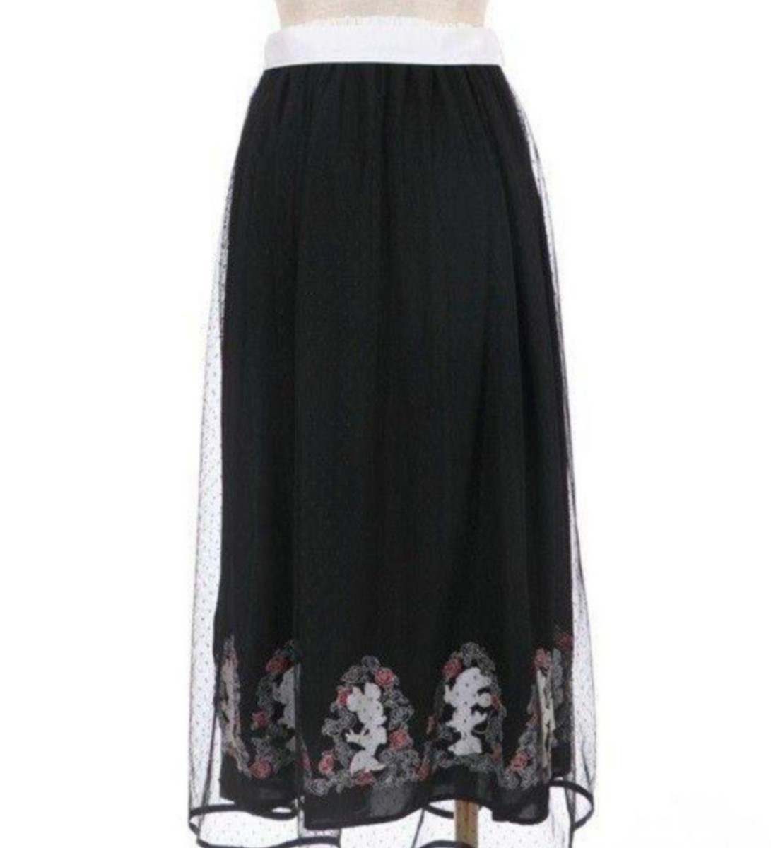  tag equipped * axes femme minnie embroidery skirt 