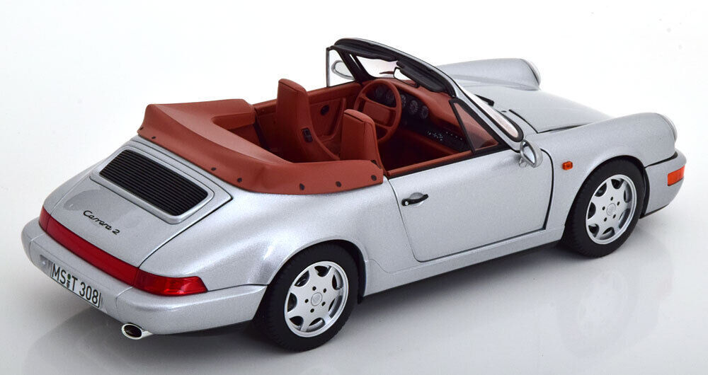 ノレブ 1/18 ポルシェ 911 カレラ2 カブリオレ 1990 シルバー フル開閉機構 NOREV PORSCHE 911 Carrera 2 Cabriolet ミニカー_画像4