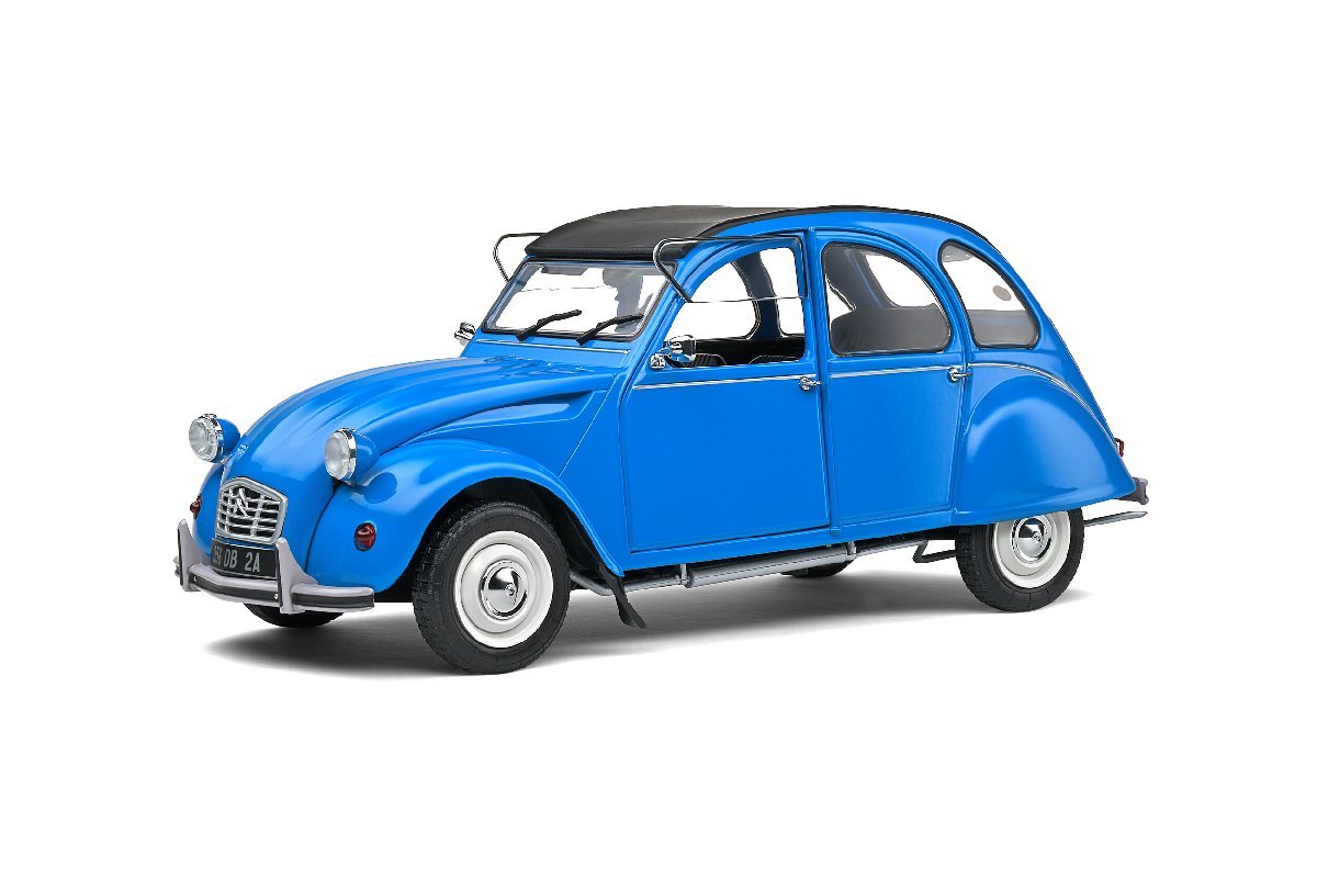  Solido 1/18 Citroen 2CV 6 1982 blue SOLIDO CITROEN 2CV6 BLEU PETROLE minicar 