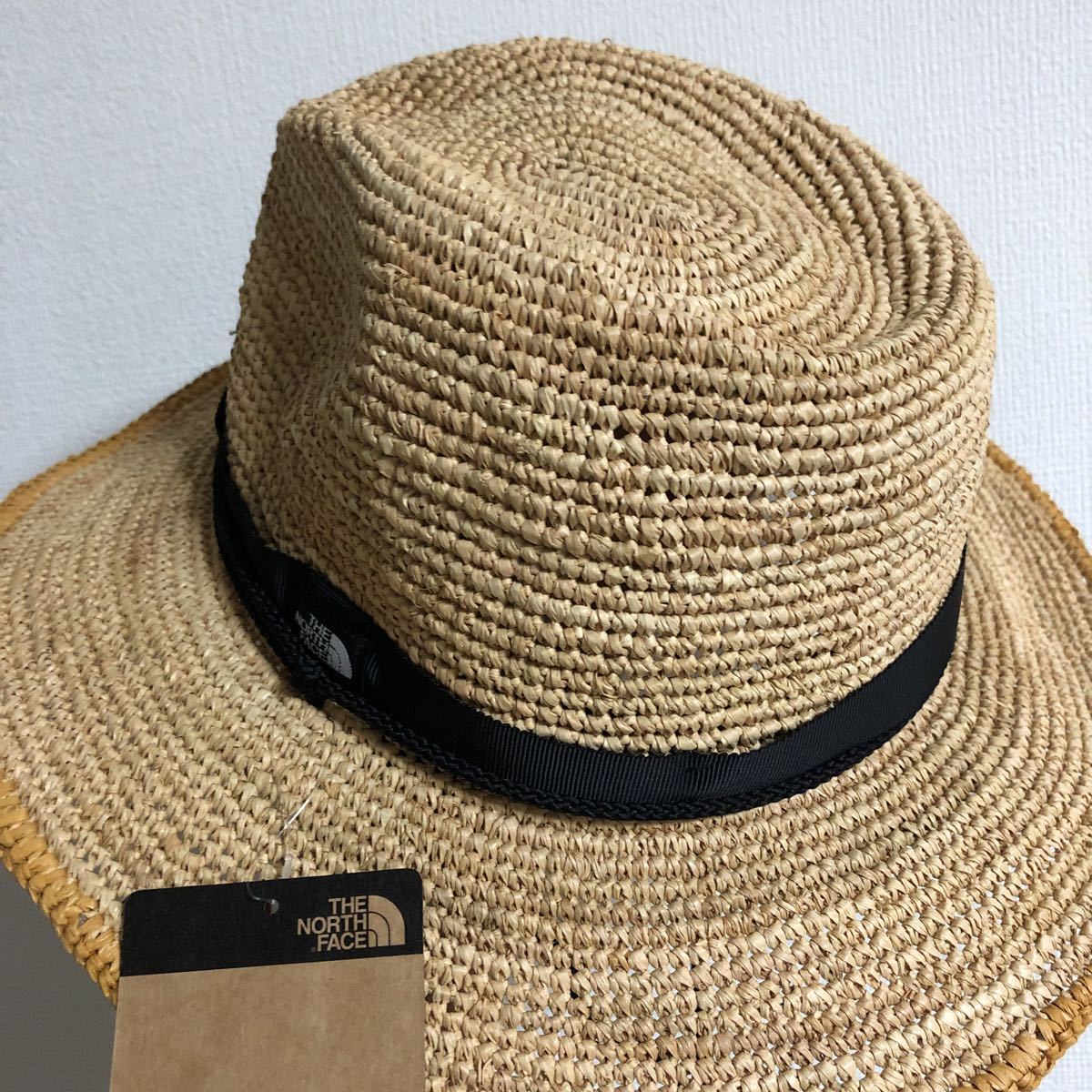 【送料無料】新品タグ付 ノースフェイス THE NORTH FACE ストローハット Raffia Hat ラフィアハット サファリハット NN01554 麦わら帽子_画像4