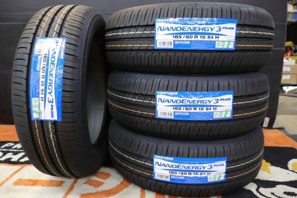 ◆【即納OK】国産!!新品タイヤ4本Set!!185/60-15(185/60R15)トーヨーTOYOナノエナジー3プラス アクア カローラ シエンタ フィット_画像1