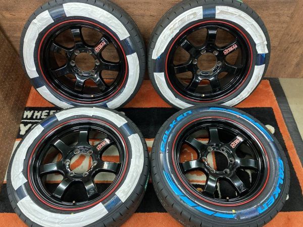 ◆レイズ グラムライツ 57SX◆17インチ 7J+38 139.7-6H◆ファルケン W11 215/60R17◆200系ハイエース/レジアスエース/NV350/E25キャラバン_画像1