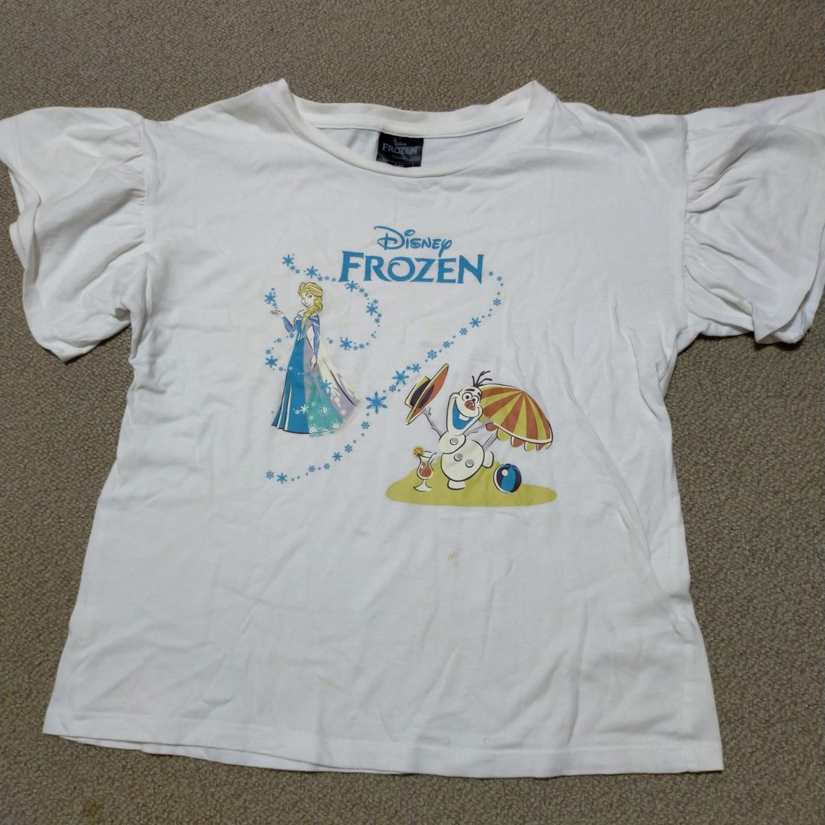 アナと雪の女王　エルサ　オラフ　ディズニー　Tシャツ　半袖　140　女の子　難有