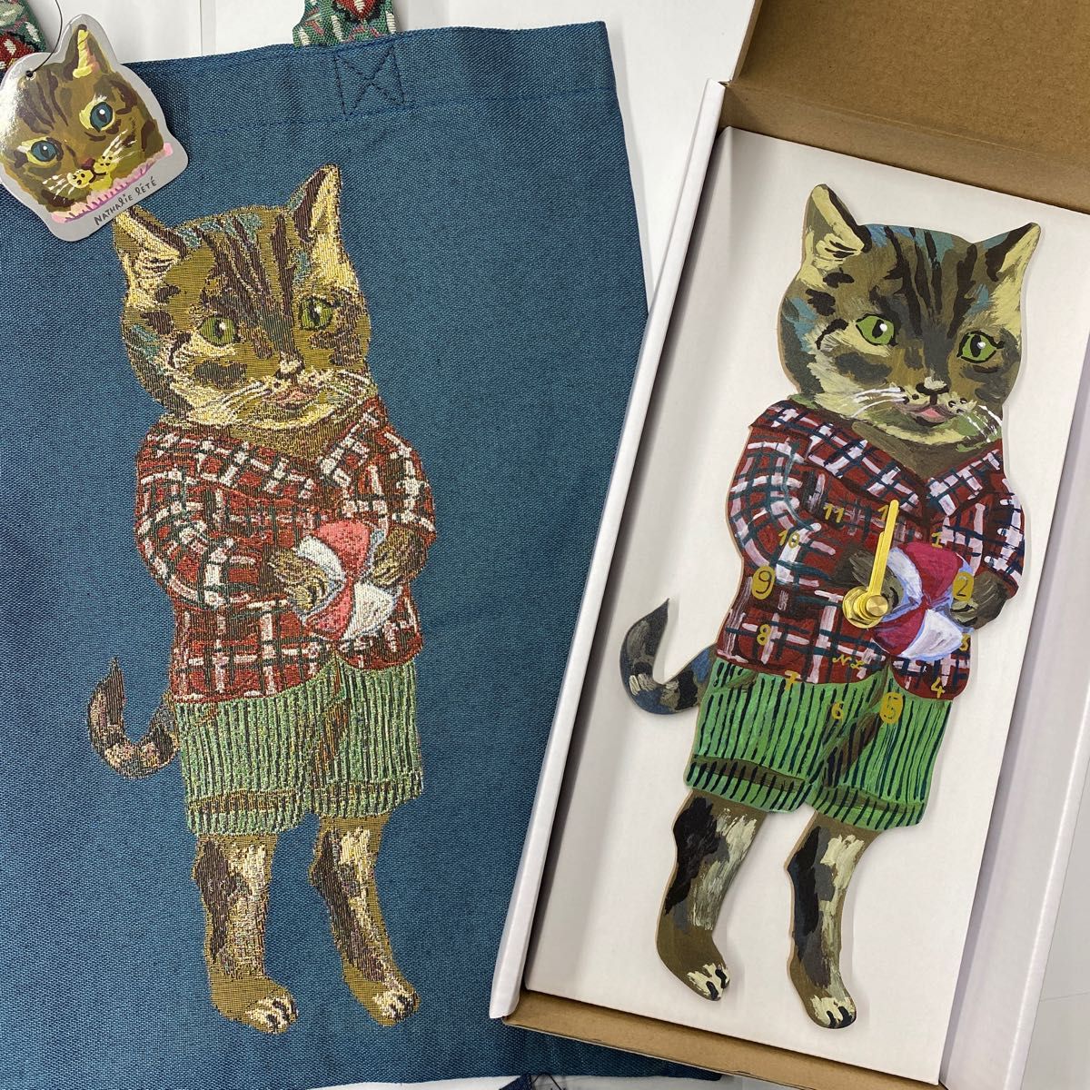 NathalieLete Diecut clock Tabby cat 時計 ナタリーレテ ナタリーレテ時計 掛け時計|PayPayフリマ リス 掛け時計