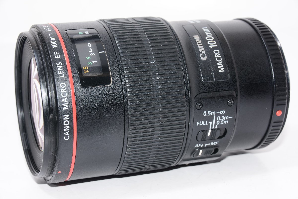 【外観特上級】Canon 単焦点マクロレンズ EF100mm F2.8L マクロ IS USM フルサイズ対応_画像1