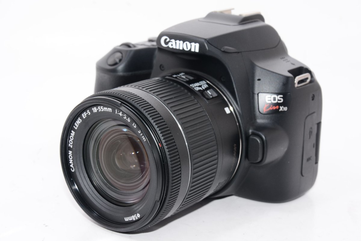 【外観特上級】Canon デジタル一眼レフカメラ EOS Kiss X10 標準ズームキット ブラック KISSX10BK-1855ISSTMLK