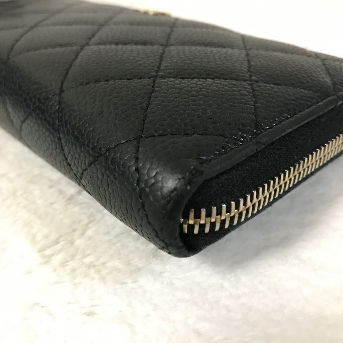 正規 美品 シャネル CHANEL 財布 長財布 マトラッセ キャビア 正規 美品 シャネル CHANEL 財布 長財布 マトラッセ キャビア