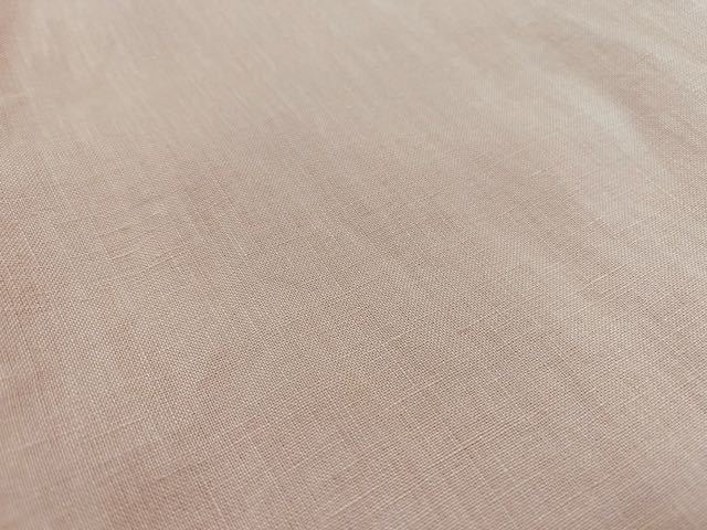 1980〜90's pink beige linen fabric shirt リネンシャツ ビンテージリネン ユーロ_画像9