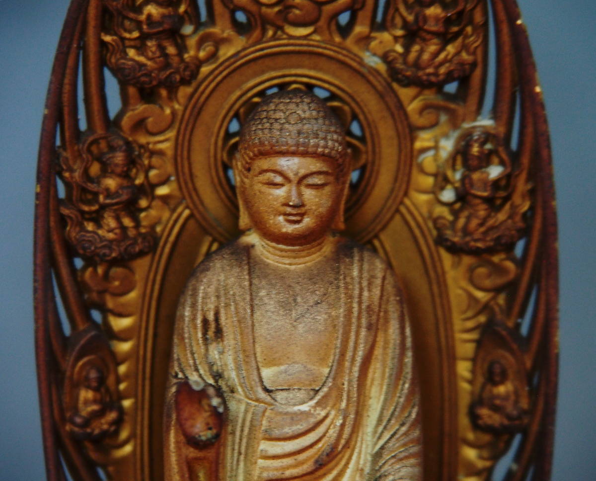 禅] 仏教美術 釈迦如来 阿弥陀如来 仏像 仏陀 古仏 古彫 古玩 骨董