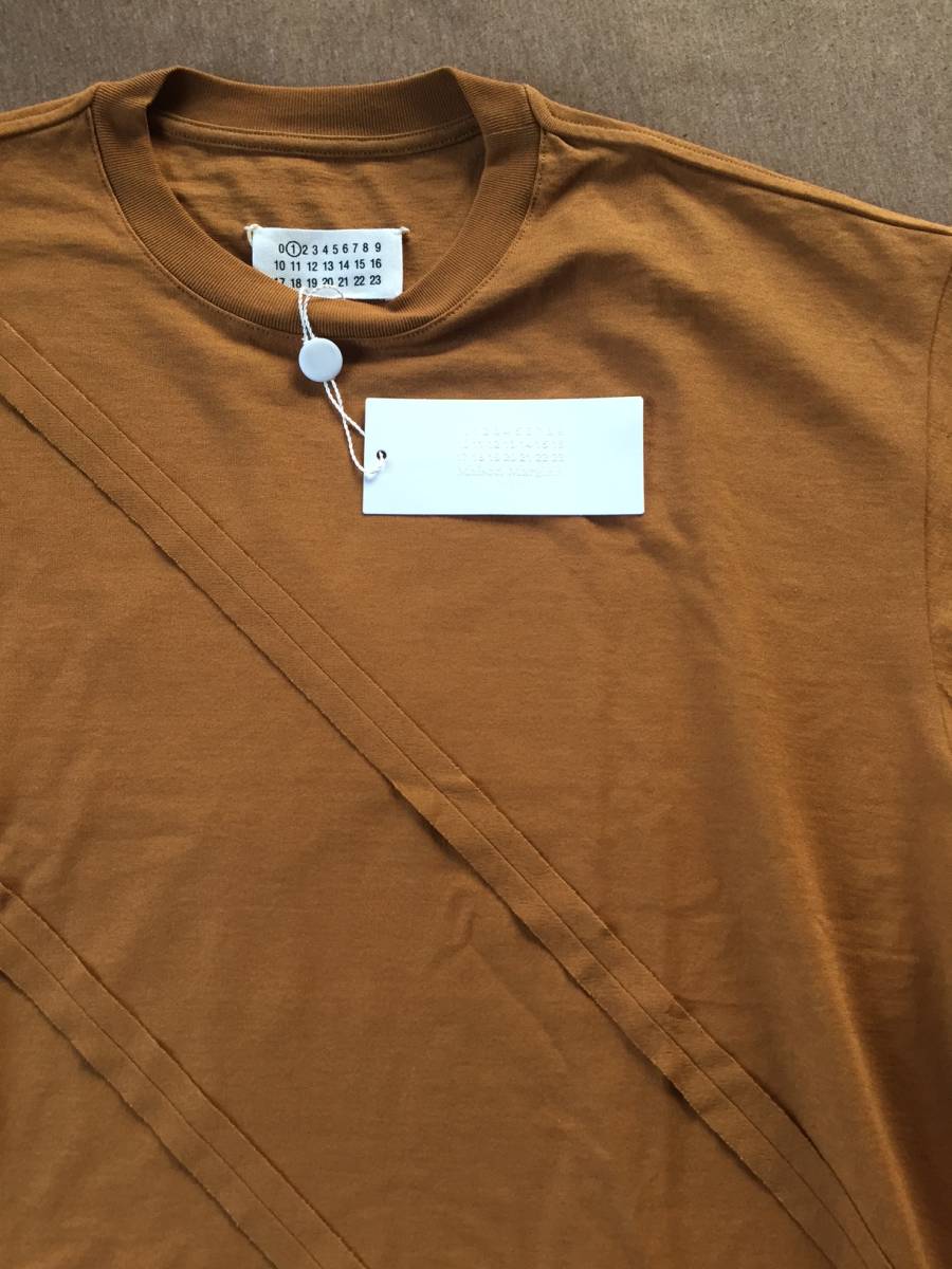 L新品 メゾンマルジェラ オーバーサイズ Tシャツ カットソー 17SS size L Maison Margiela 1 マルタンマルジェラ レディース キャメル