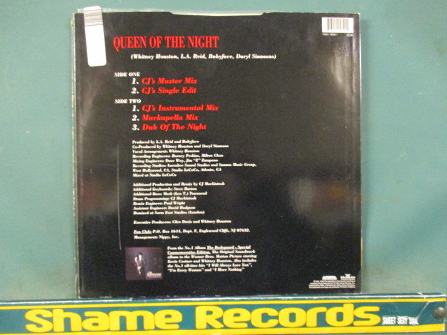 Whitney Houston ： Queen Of The Night 12'' // CJ's Master Mix / 5点で送料無料_画像2