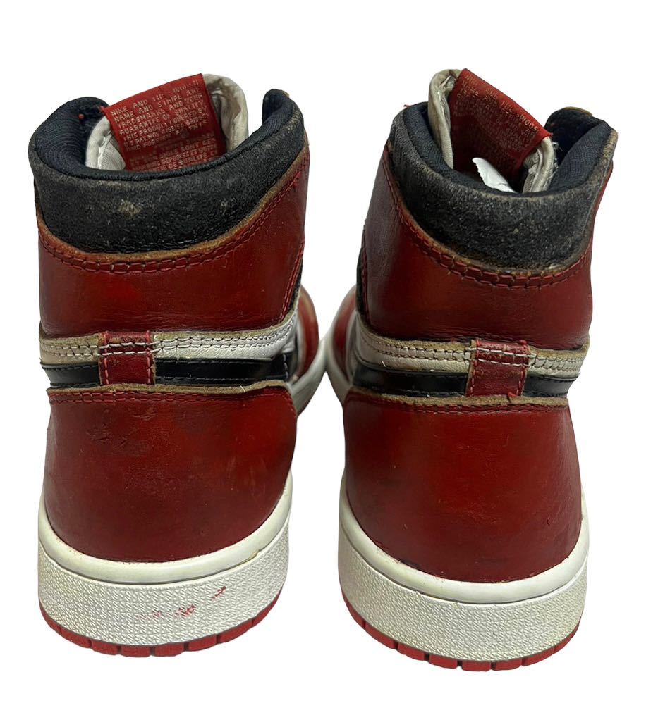 ビンテージ 85年 韓国製 NIKE AIR JORDAN 1 ORIGINAL CHICAGO ナイキ エアジョーダン 1 シカゴ 赤/白/黒 オリジナル US9.5 27㎝_画像4