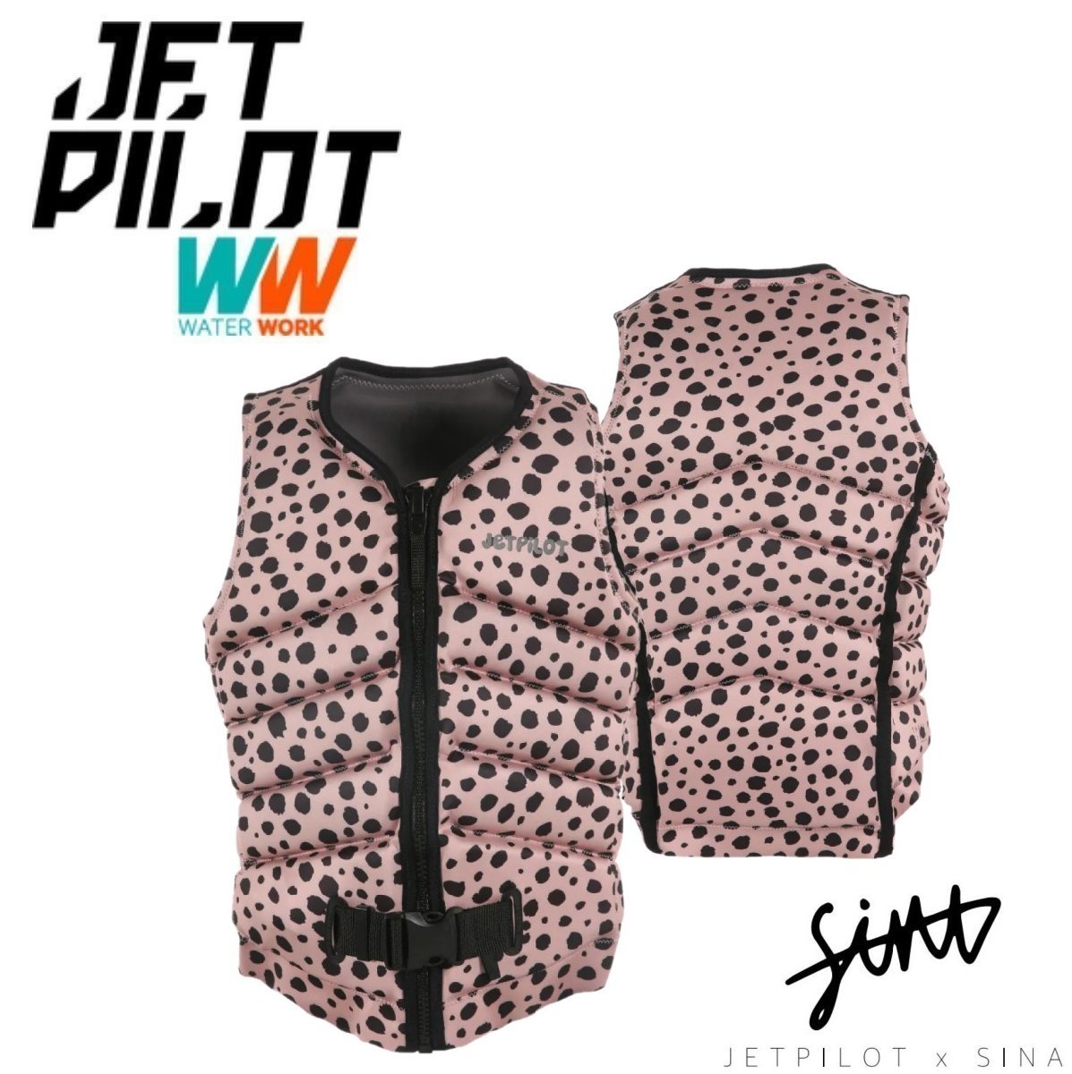 ジェットパイロット JETPILOT 2024 ライフジャケット レディース 送料無料 シーナ X1 F/E ベスト JA23303 レオパード 12/L
