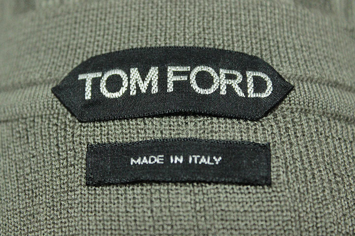 【最後の一点】超美品 TOM FORD トムフォード 最高級 カシミア シルク ストライプ ニット リブ セーター 50 メンズ BPH27 TFK115_画像4