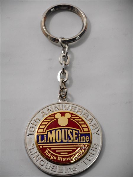 # outright sales! Tokyo Disney Land 10 anniversary commemoration medal key holder LiMOUSEine TOUR that time thing souvenir 10th ANNIVERSARY Disney Mickey #