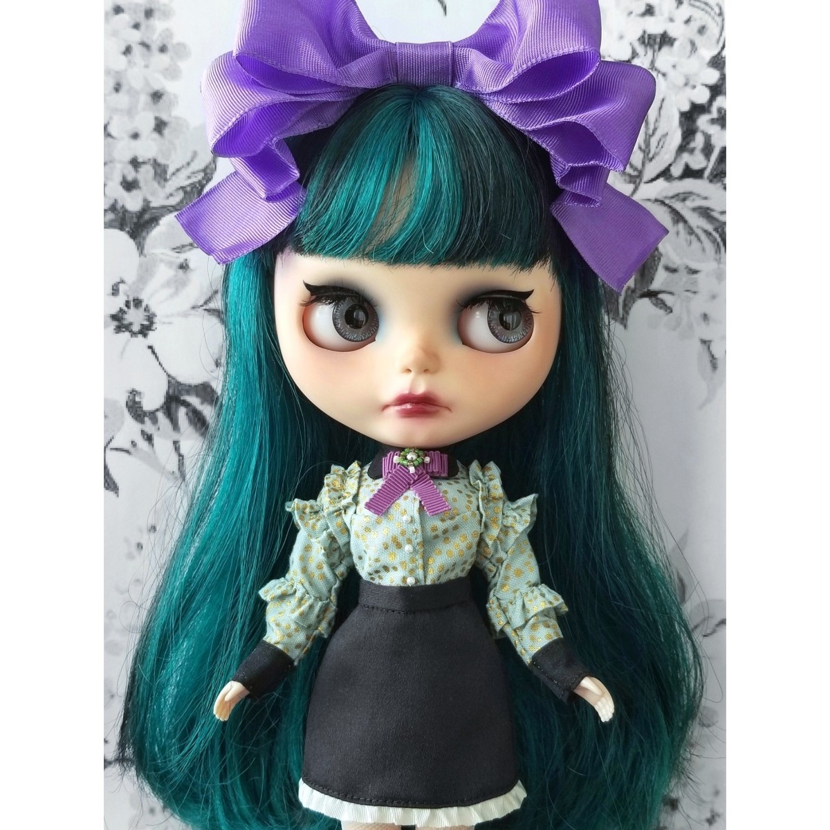 Blythe ブライス outfitアウトフィット 4点ドレスセット / チェリー
