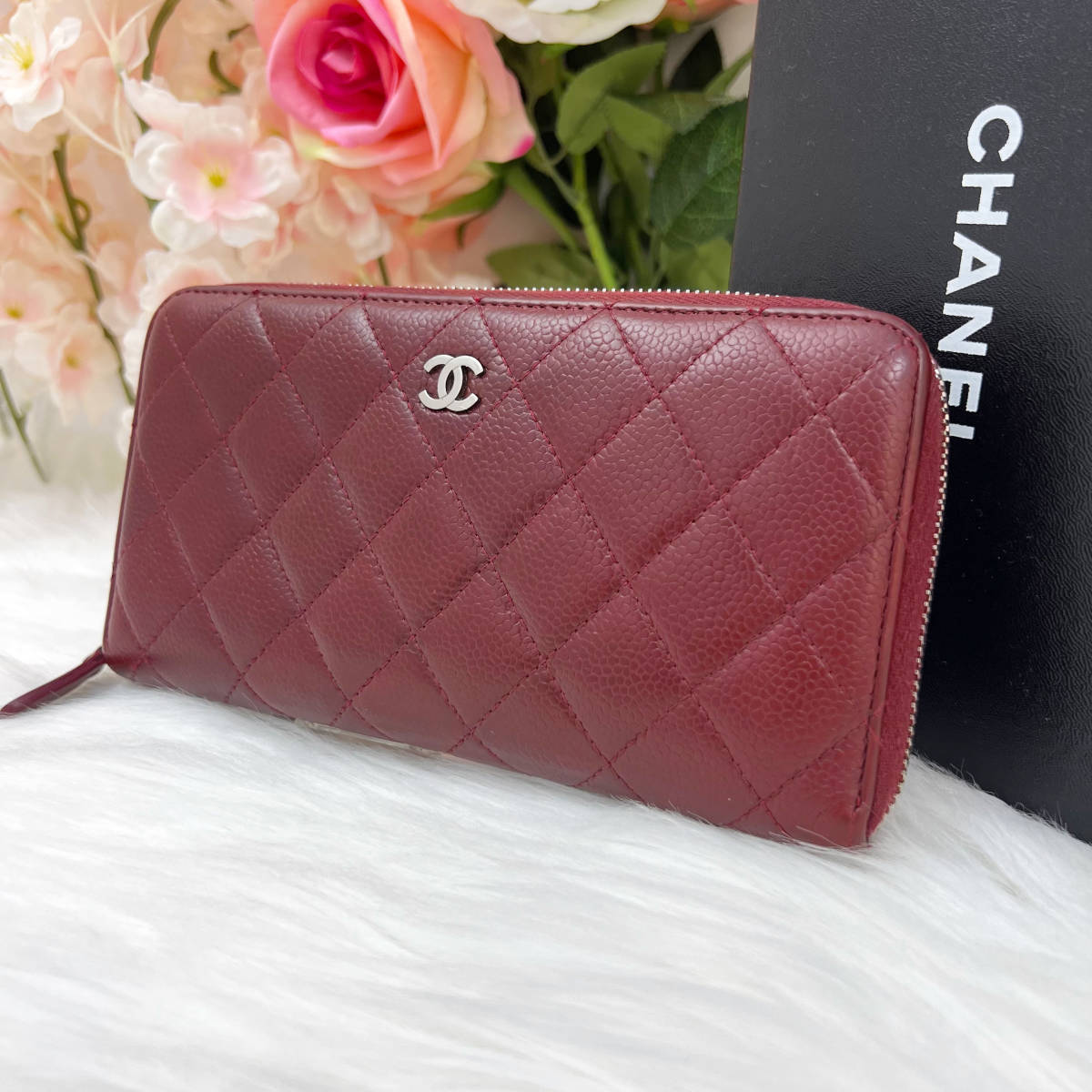 1円スタート 美品 シャネル CHANEL マトラッセ キャビアスキン