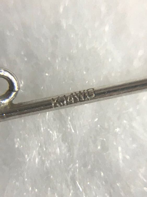 k14wg ダイヤ チェーン ピアス キャッチ 付き 2個まとめて (両耳分