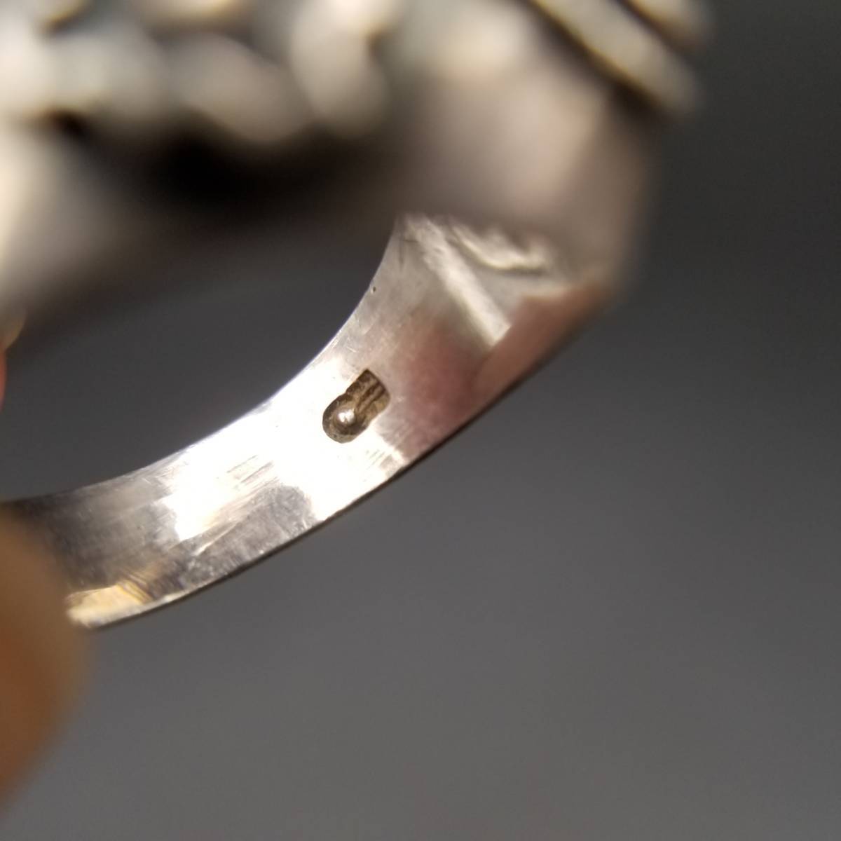ガーネット オーバル クラシック 装飾 925 シルバー ヴィンテージ リング 5.8g 銀 指輪 デザインジュエリー USA VINTAGE Y9-Y