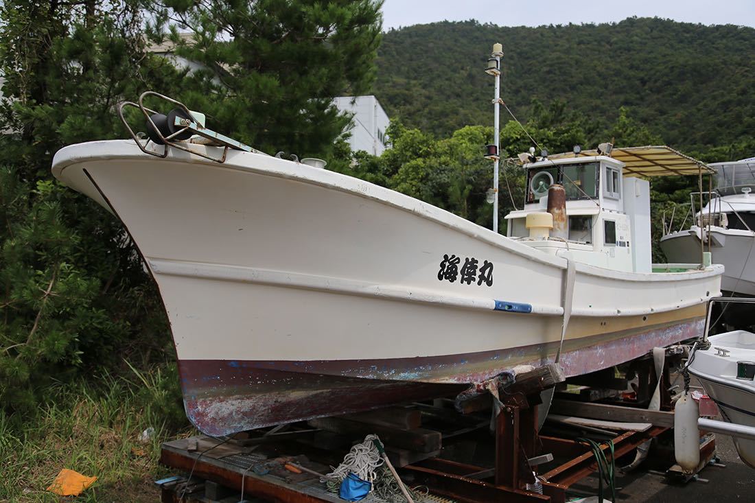Yamaha fishing boat Yamaha H17, Yanmar diesel engine used boat land storage  : Real Yahoo auction salling