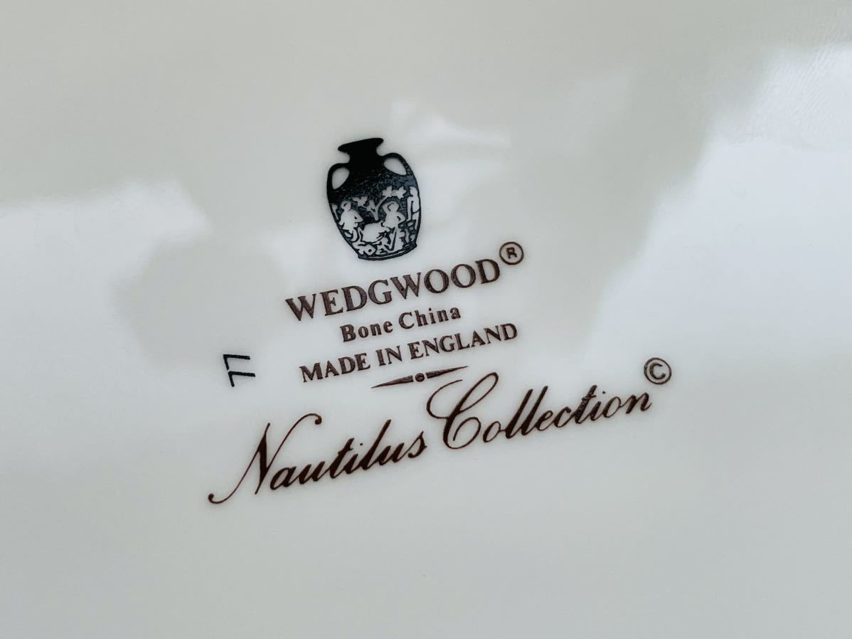 WEDGWOOD/ウェッジウッド　シェルプレート（22cm）中古　長期保管品　貝型　お皿　ノーチラスコレクション Nautilus Collection　白_画像3